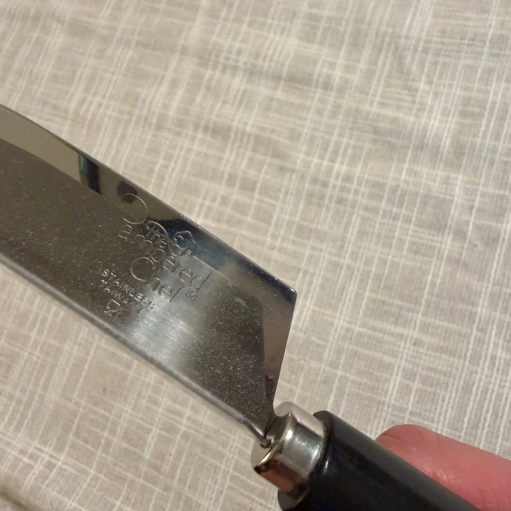 The Pampered Chef Quikut Paring Knife Stainless Steel Black Handle 8 Inch
